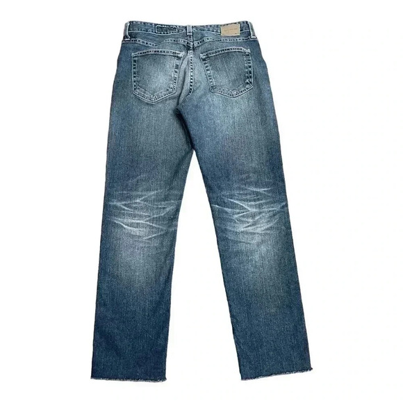 AG-ED Denim Ex-Boyfriend Slouchy Slim Cropped Raw Hem Jeans Womens size 27R - Picture 2 of 15